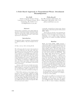 A Rule-Based Approach to Prepositional Phrase Attachment