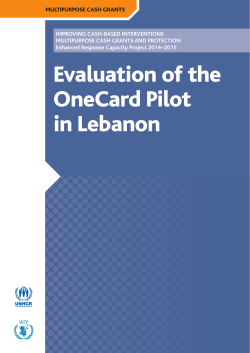 Evaluation of the OneCard Pilot in Lebanon