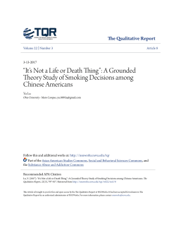 A Grounded Theory Study of Smoking Decisions
