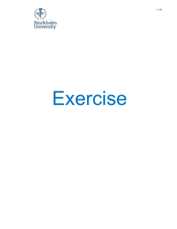 Exercise programs