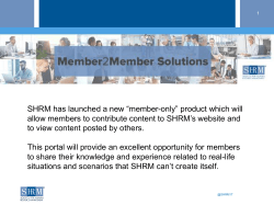Member2Member Solutions Project PPT