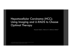 Hepatocellular Carcinoma (HCC): Using Imaging and LI