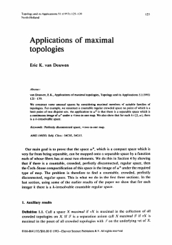 Our main goal is to prove that the space o*, which is