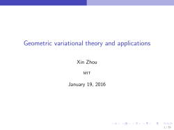 Geometric variational theory and applications