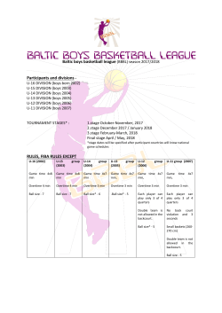season 2017/2018 Participants and divisions - RULES, FIBA