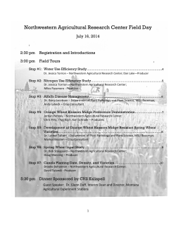 Northwestern Agricultural Research Center Field Day