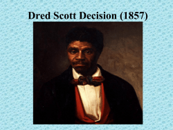 Dred Scott Decision 1857
