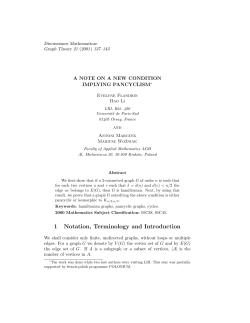 1 Notation, Terminology and Introduction