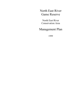 North East River Game Reserve Management Plan