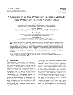 A Comparison of Two Probability Encoding Methods