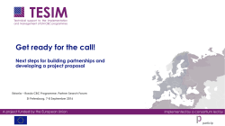 Next steps for building partnerships and developing a project proposal
