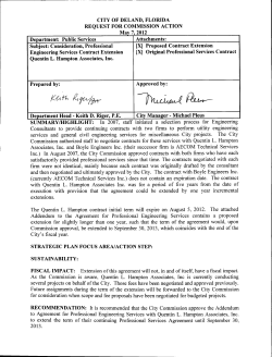 Consultants to provide continuing contracts with two firms to perform