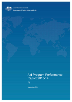 Australia`s aid program in Fiji