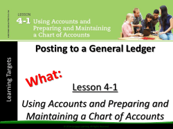 Lesson 04 Posting to a General Ledger