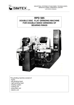 double disc flat grinding machine for double sided grinding of