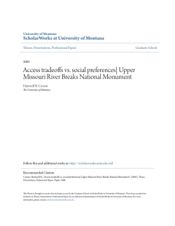 Access tradeoffs vs. social preferences| Upper Missouri River