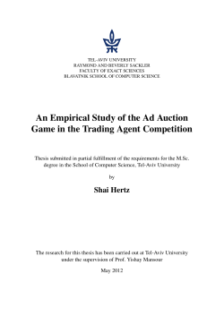 An Empirical Study of the Ad Auction Game in the Trading Agent