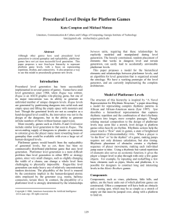 Procedural Level Design for Platform Games