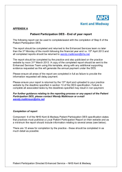 Patient Participation End of Year Report 2012-2013