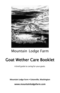 Goat Wether Care Booklet