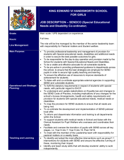 SENDCO (Special Educational Needs and Disability Co