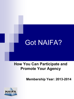 How You Can Participate and Promote Your Agency - NAIFA