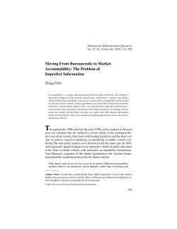 Moving from Bureaucratic to Market Accountability