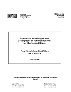 Descriptions of Rational Behavior for Sharing and Reuse