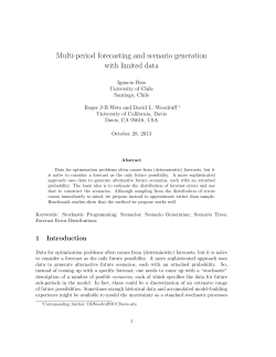 Multi-period forecasting and scenario