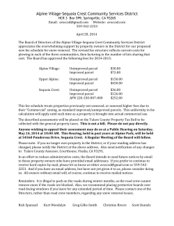 Fees for 2014-2015 - Alpine Village