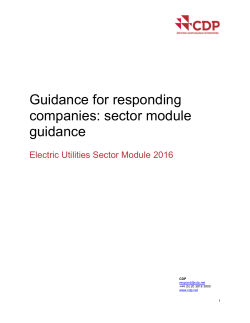 Guidance for responding companies: sector module guidance