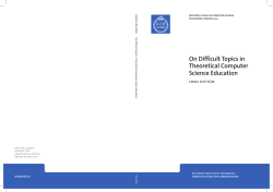 On Difficult Topics in Theoretical Computer Science