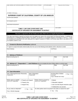Form FAM-020 - Los Angeles Superior Court