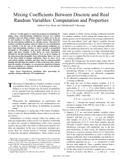 Mixing Coefficients Between Discrete and Real Random Variables