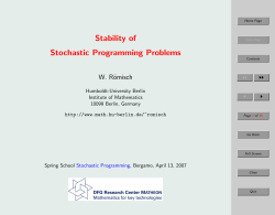 Stability of Stochastic Programming Problems