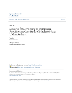Strategies for Developing an Institutional Repository: A Case Study