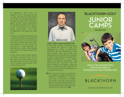 junior camps - Blackthorn Golf Club