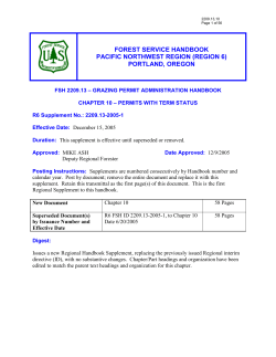 14 - application for grazing permits with term