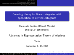 Covering theory for linear categories with application to derived