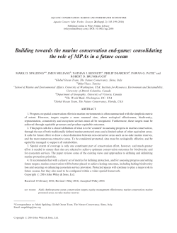 Building towards the marine conservation end