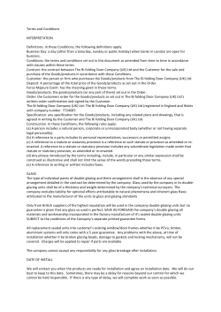 Terms and Conditions - Bi-folding Door Company, Aluminium Bi