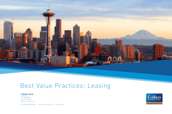 Best Value Practices: Leasing