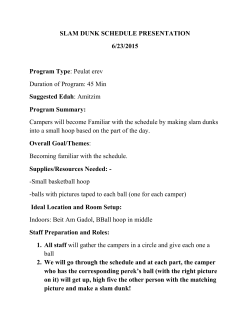 SLAM DUNK SCHEDULE PRESENTATION 6/23/2015 Program Type