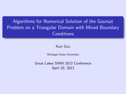 Algorithms for Numerical Solution of the Goursat Problem on a