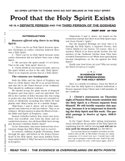 Proof that the Holy Spirit Exists