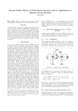 Second Order Theory of Min-Linear Systems and its Application to