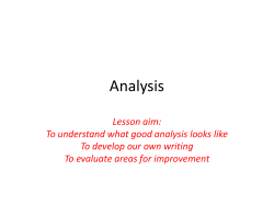 Analysis writing
