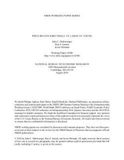 Who Creates Jobs? Small vs. Large vs. Young