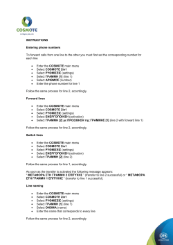 INSTRUCTIONS Entering phone numbers To forward calls from one