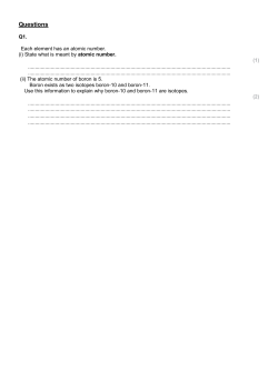 Atomic structure past paper questions
